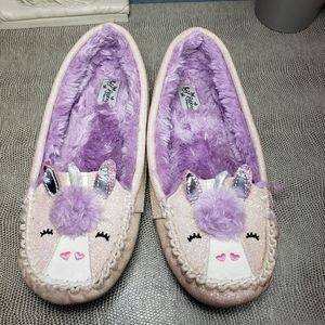 Girls Self Esteem footwear Lama fuzzy slippers size 3